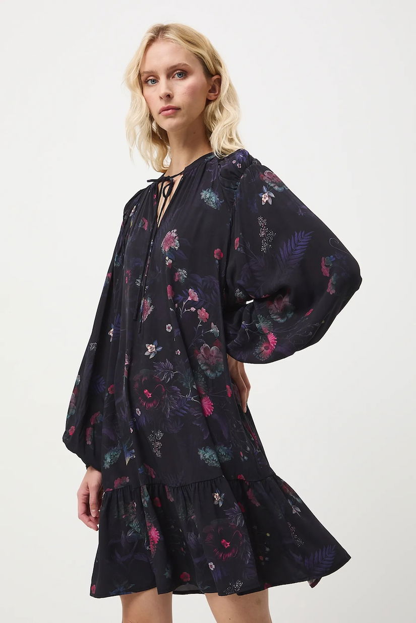 Medicine rochie culoarea negru, mini, oversize