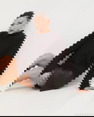 Medicine pulover culoarea maro, cu turtleneck