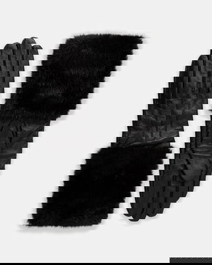 Answear.LAB manusi de piele culoarea negru