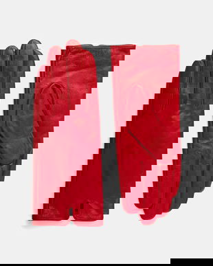 Answear.LAB manusi de piele culoarea rosu