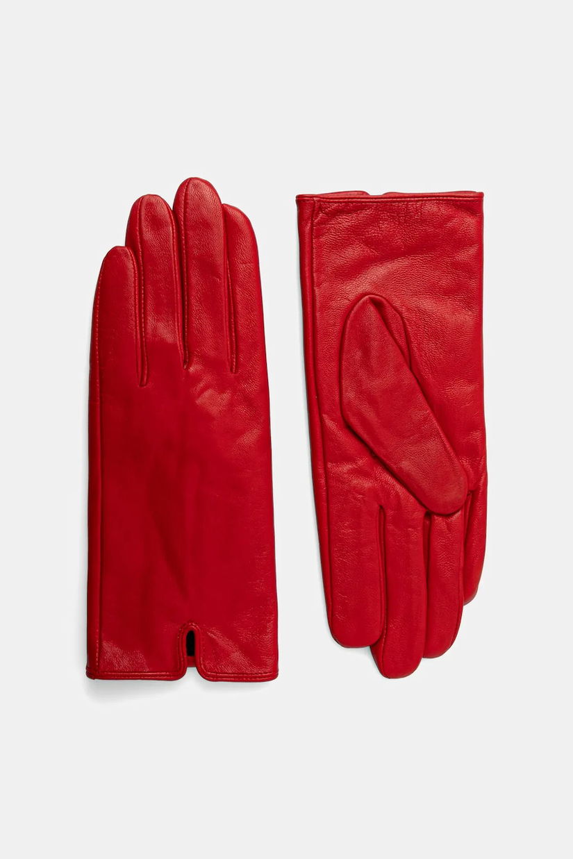 Answear.LAB manusi de piele culoarea rosu