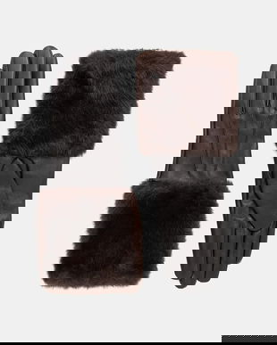 Answear.LAB manusi de piele culoarea maro