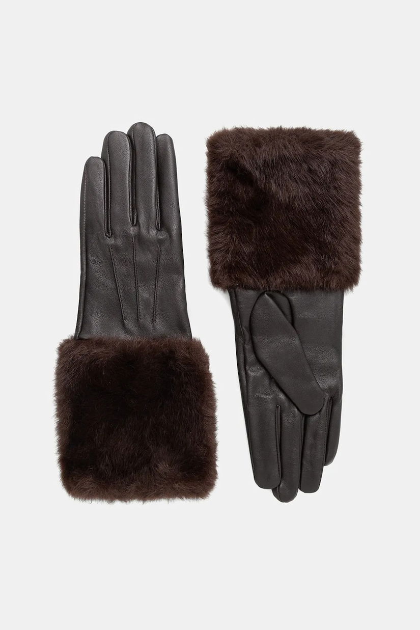 Answear.LAB manusi de piele culoarea maro