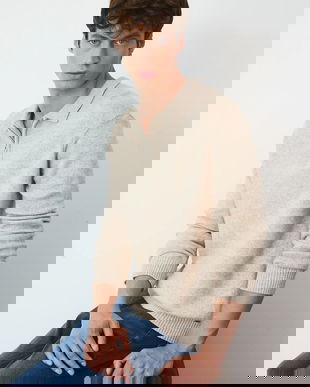 Medicine pulover culoarea bej