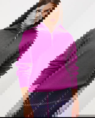 Medicine pulover culoarea violet, cu turtleneck