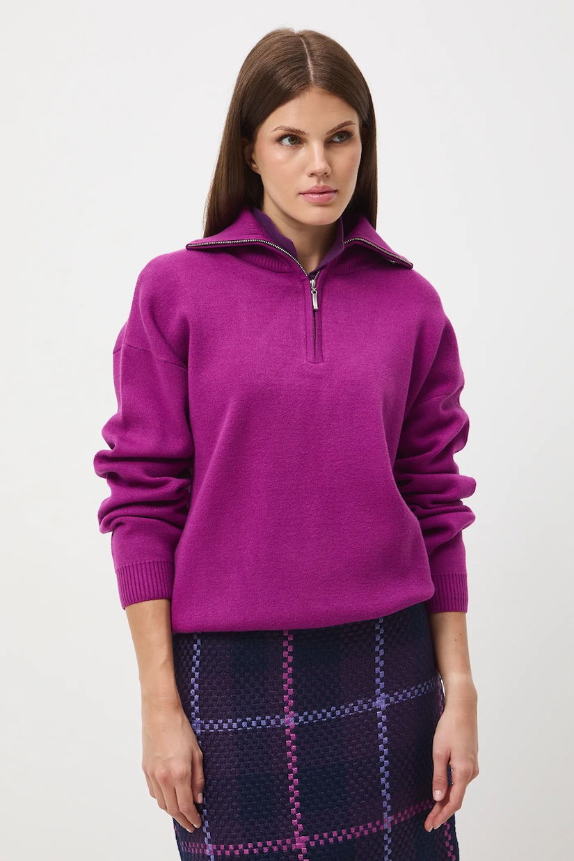 Medicine pulover culoarea violet, cu turtleneck