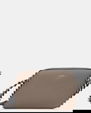 BOSS poșetă de piele culoarea negru, 50547733