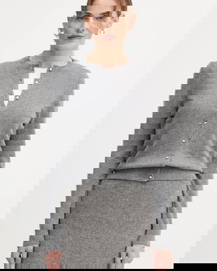 United Colors of Benetton cardigan din cașmir culoarea gri, 1033D502A