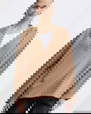 MM bluză ONORE culoarea verde, cu glugă, uni, 2526926018600