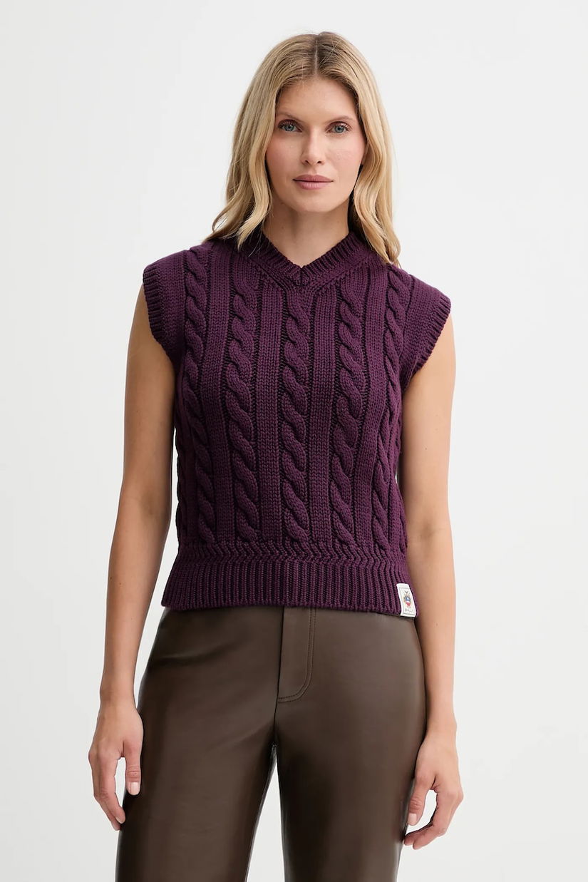 Bally vesta de lână culoarea violet, călduros, WKN0AN