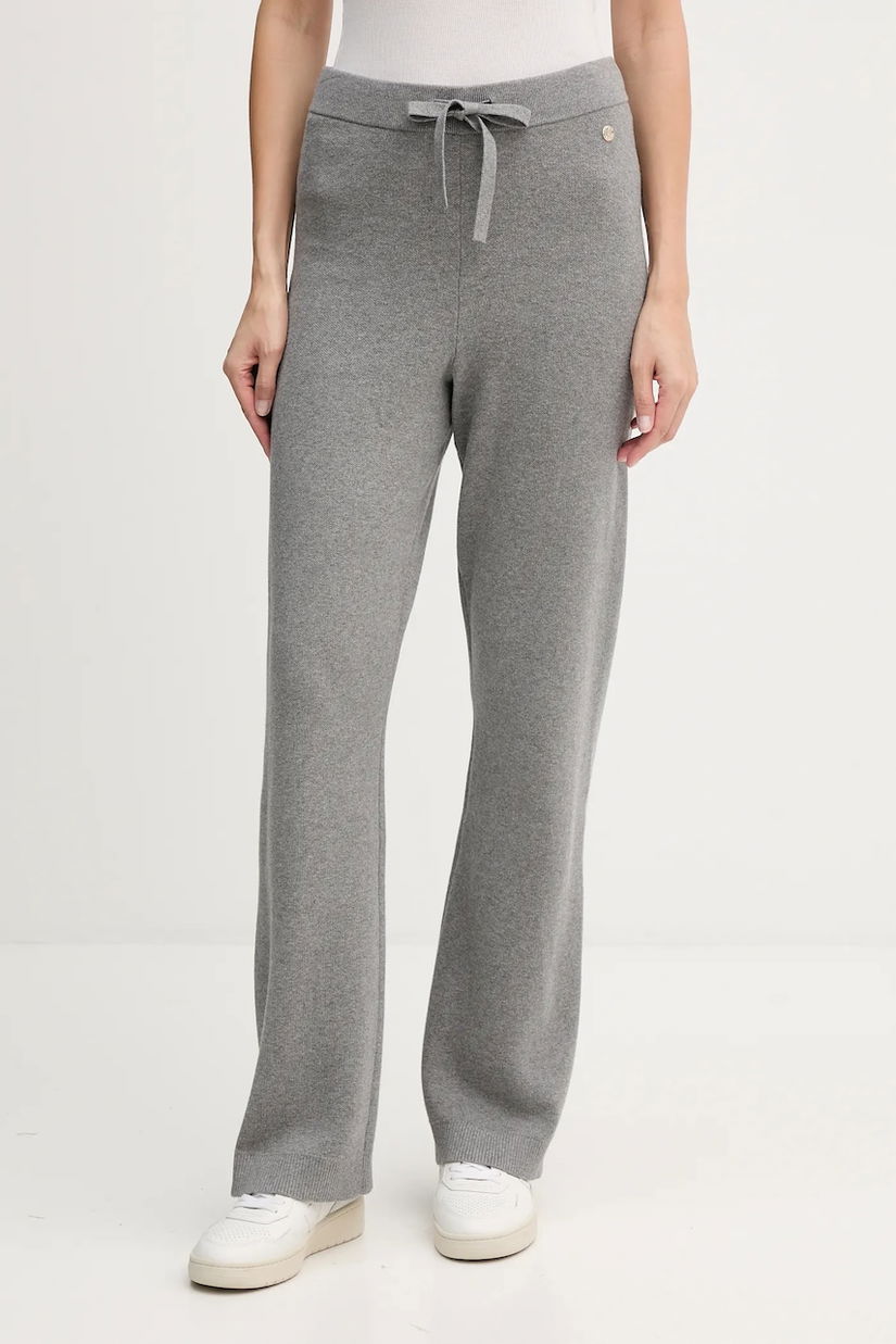 Joop! pantaloni culoarea gri, lat, high waist, 30048478