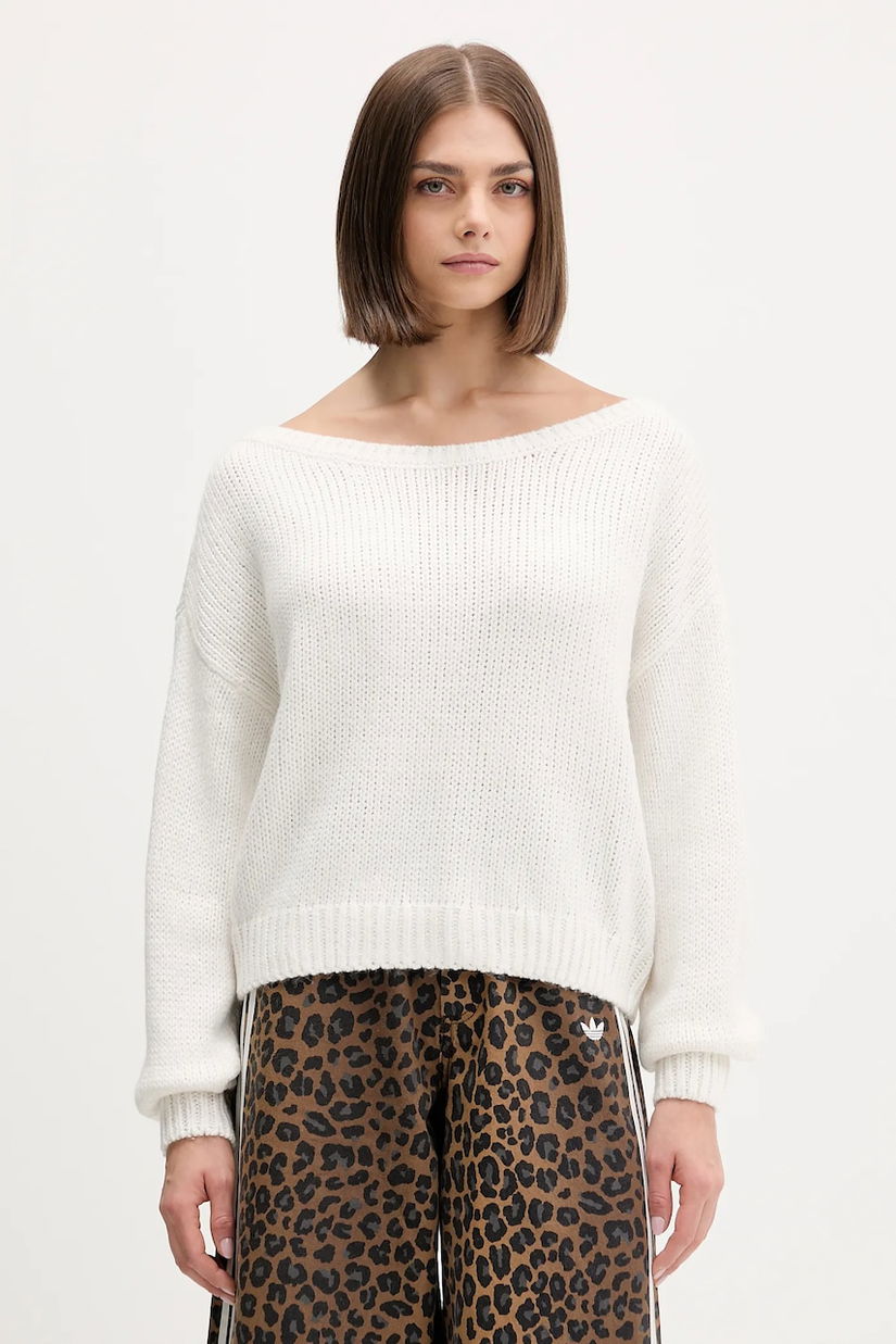 Hollister Co. pulover culoarea bej, KI350-5072
