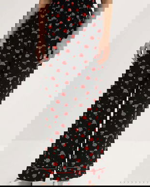 The Sleeper pantaloni culoarea negru, lat, high waist, PSPT03F021N