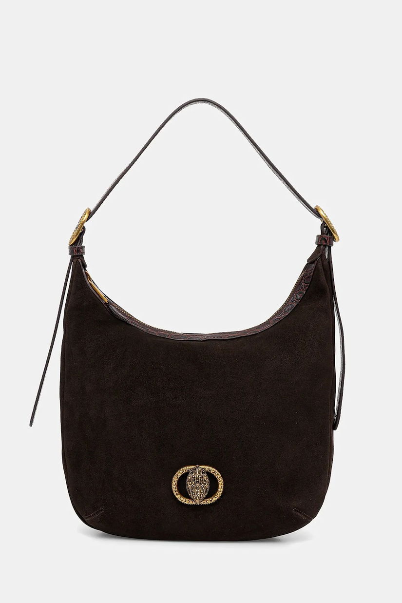 Kurt Geiger London geantă de mână din piele întoarsă CHELSEA culoarea maro, 4978931219