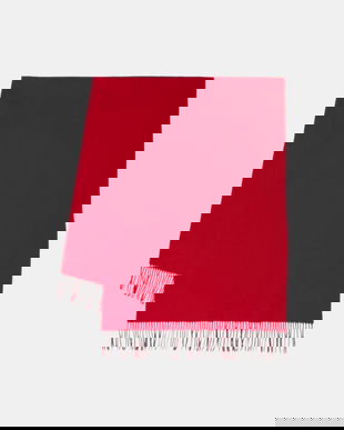 Answear.LAB sal de lana culoarea rosu, neted