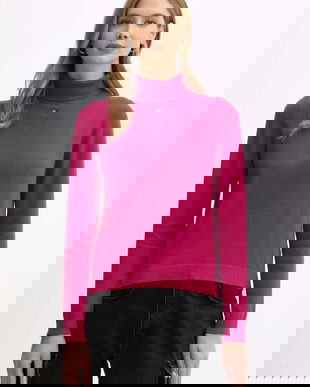 Tommy Jeans pulover de bumbac culoarea roz, light, cu guler, DW0DW21672