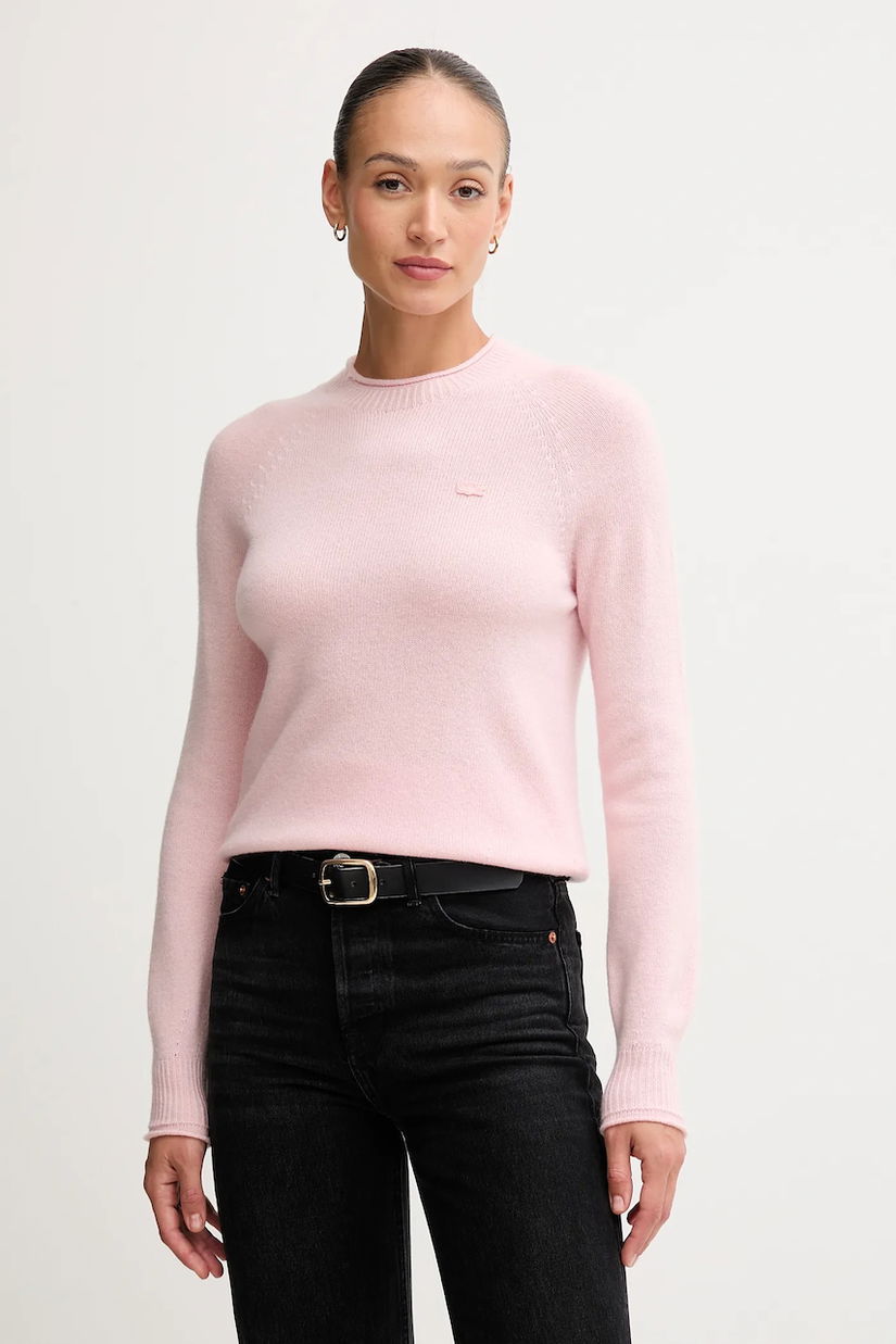 Lacoste pulover de lână culoarea roz, light, AF4160