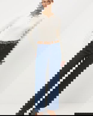 Medicine blugi din bumbac culoarea albastru marin