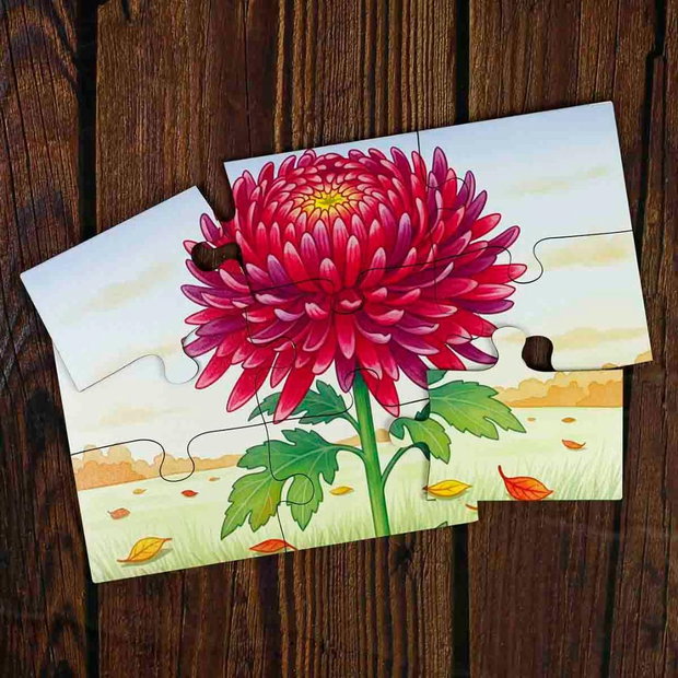 Puzzle educativ Crizantema, 9 piese