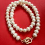 Colier CHOKER perle de cultura albe