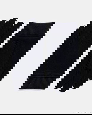 BOSS mănuși cu lână culoarea bleumarin, 50551611