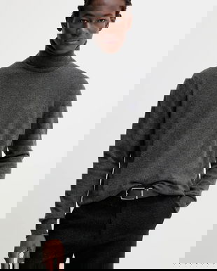 Bally pulover de cașmir culoarea gri, light, cu guler, MKN08O