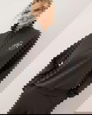 Bizuu bluză TANSY culoarea maro, cu imprimeu, TANSY BRĄZOWY