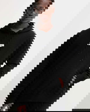 MM6 Maison Margiela hanorac de bumbac x MM6 Wardro culoarea negru, cu glugă, uni, SH0GU0033.M25025.900