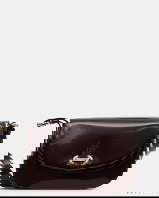 Pollini geantă de piele culoarea bordo, PC4403PP0N QB1