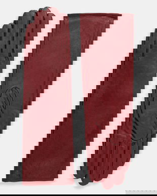 Answear.LAB manusi de piele culoarea bordo