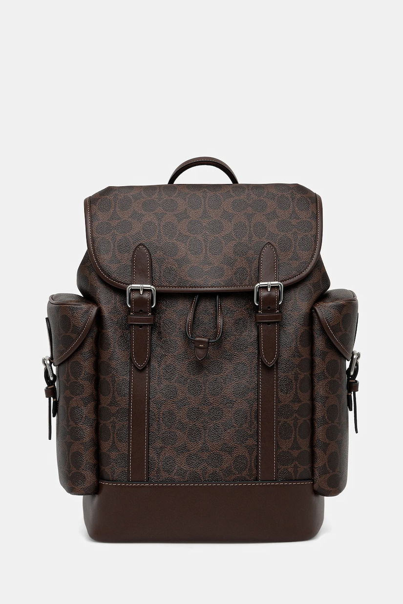 Coach rucsac Hitch culoarea maro, mare, cu imprimeu, CV983