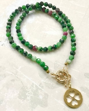 Colier CHOKER Rubin zoisit