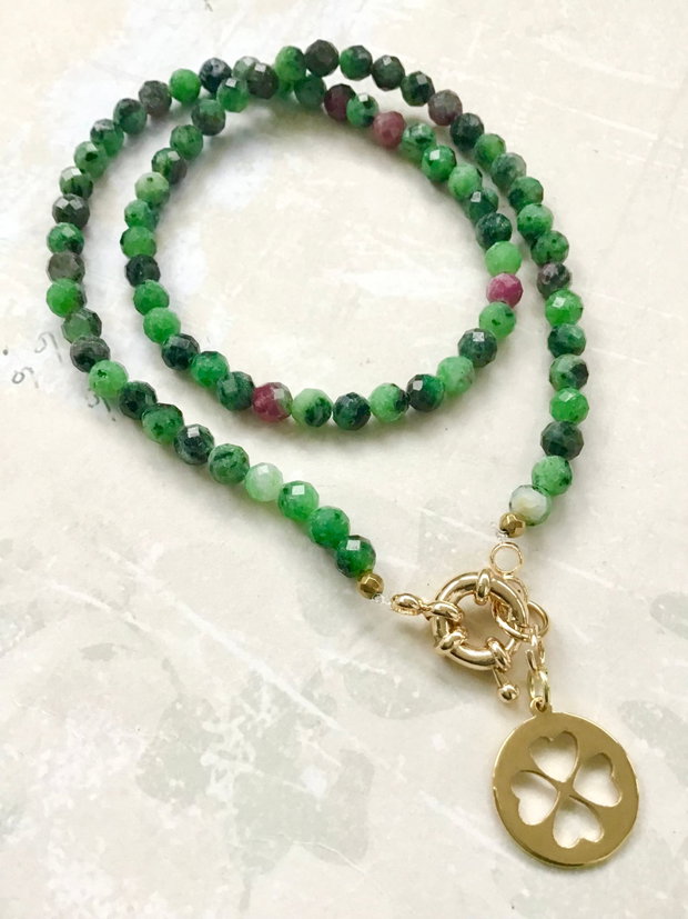 Colier CHOKER Rubin zoisit