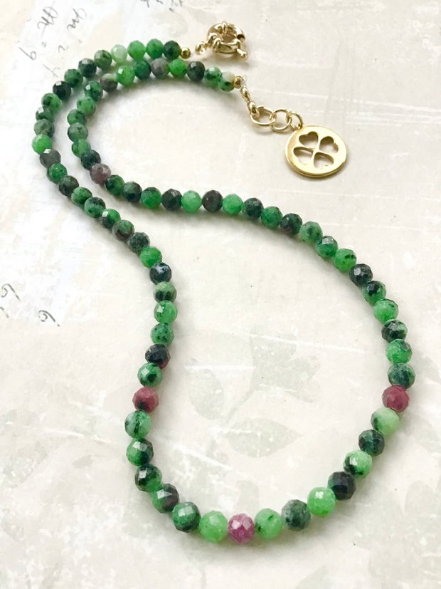 Colier CHOKER Rubin zoisit