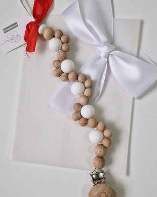 Lanț suzetă handmade  ChupeteLuv, silicon alimentar, personalizat, bebeluși 0+