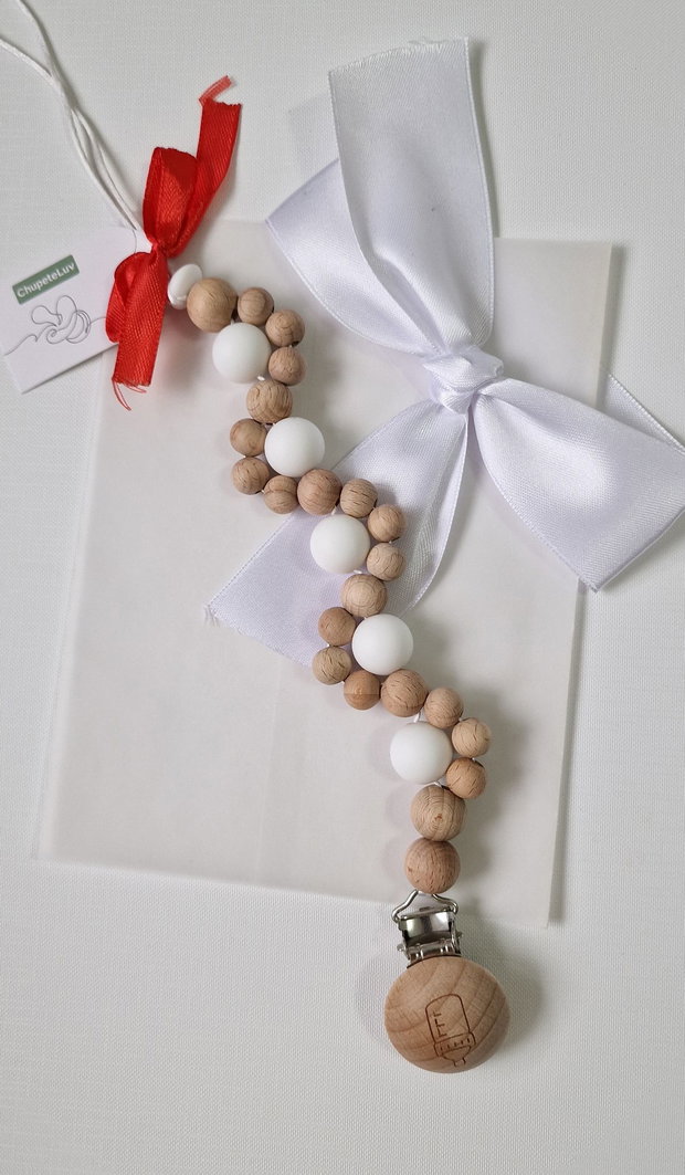 Lanț suzetă handmade ChupeteLuv, silicon alimentar, personalizat, bebeluși 0+