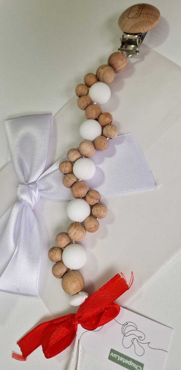 Lanț suzetă handmade ChupeteLuv, silicon alimentar, personalizat, bebeluși 0+