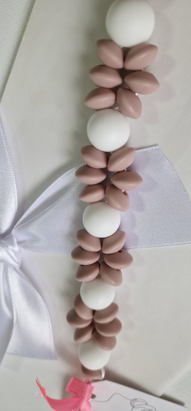 Lanț suzetă handmade pastel ChupeteLuv, silicon alimentar, personalizat, bebeluși 0+