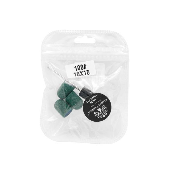 Set suport si smirghel rezerva 10*15mm #100, 3 buc - Green