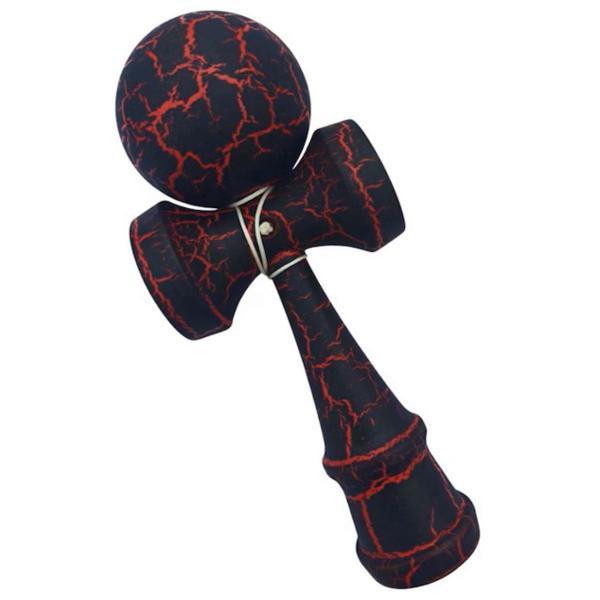 Kendama profesionala, Bila din lemn, Negru/Rosu