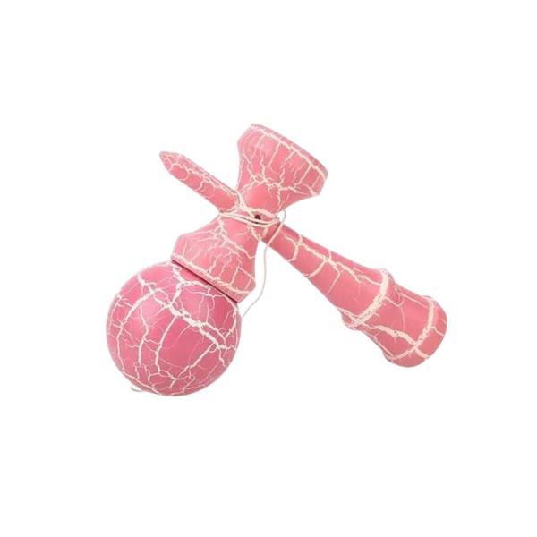 Kendama profesională din lemn, model roz Crack, 3KD