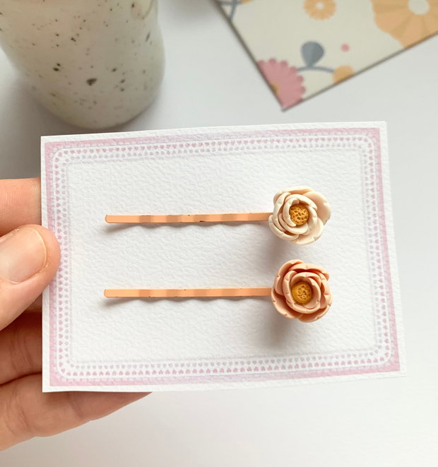 Set de 2 agrafe Roses
