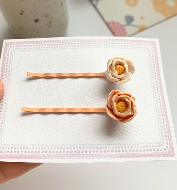 Set de 2 agrafe Roses