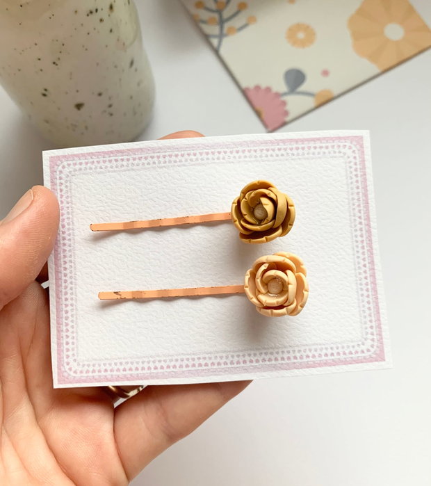 Set de 2 agrafe Roses