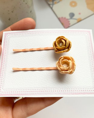 Set de 2 agrafe Roses