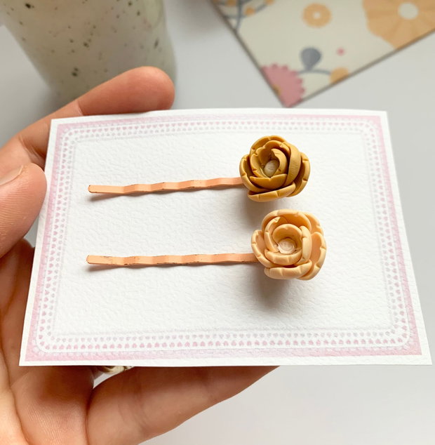 Set de 2 agrafe Roses