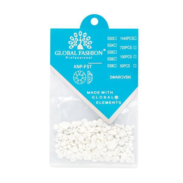 Perlute unghii Swarovski Global Fashion - White/Chameleon