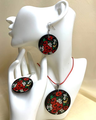 Set bijuterii handmade unicat 00895