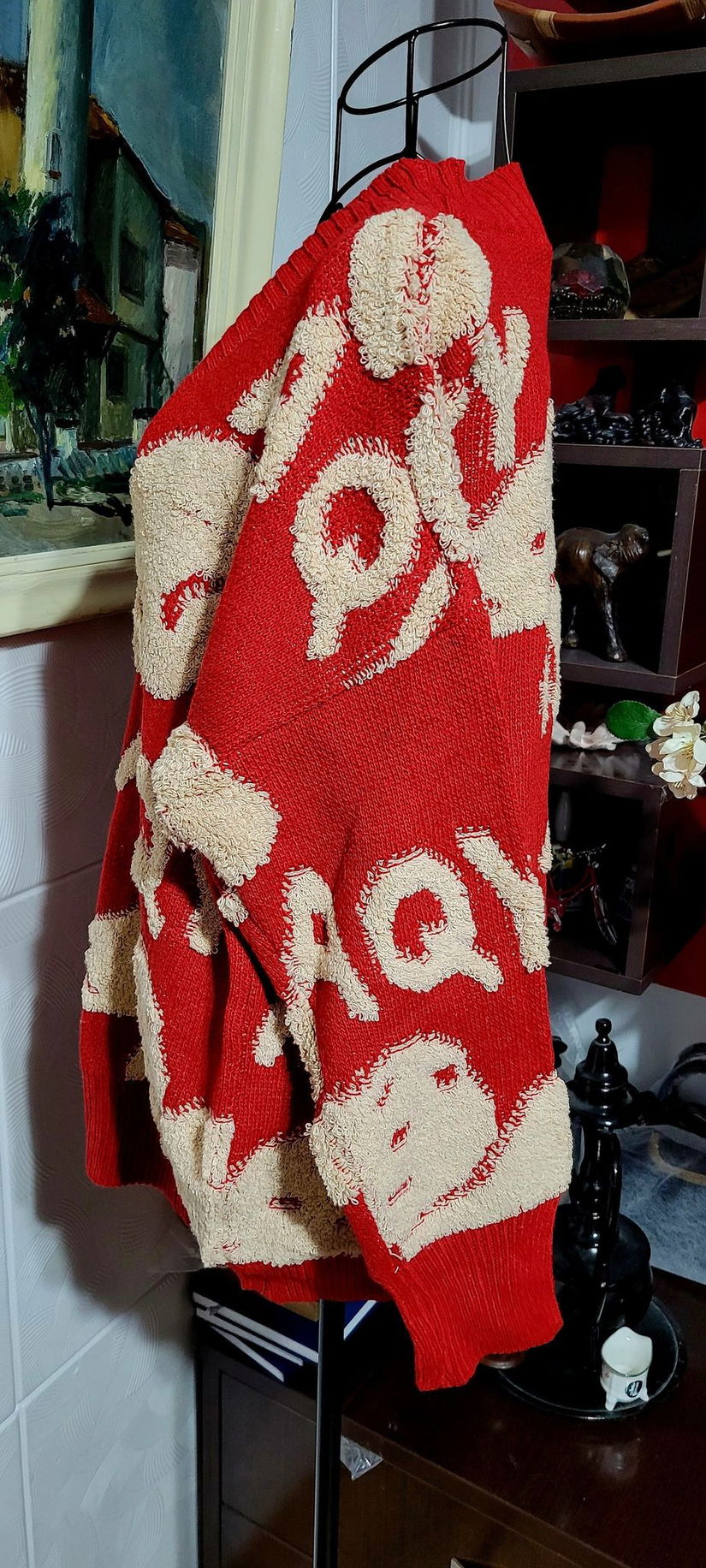 Cardigan tricotaj cu model gofrat