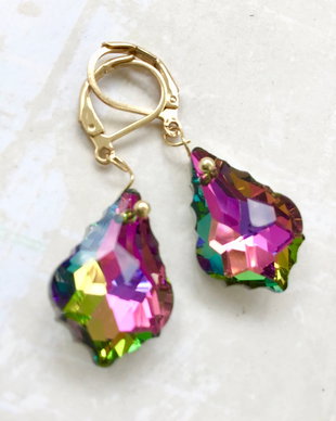 Cercei sticla tip Swarovski